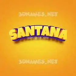 santana in Orange Toon style - 3D name wallpaper