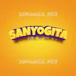 sanyogita in Orange Toon style - 3D name wallpaper