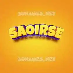 saoirse in Orange Toon style - 3D name wallpaper