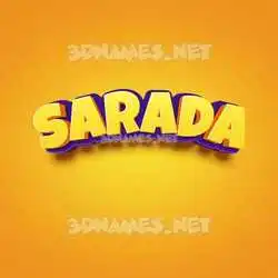 sarada in Orange Toon style - 3D name wallpaper