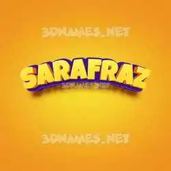 sarafraz in Orange Toon style - 3D name wallpaper