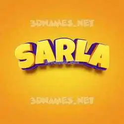 sarla in Orange Toon style - 3D name wallpaper