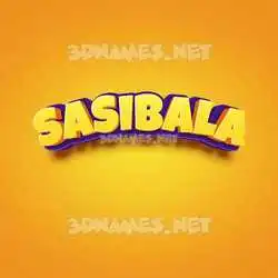 sasibala in Orange Toon style - 3D name wallpaper