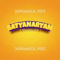 satyanaryan in Orange Toon style - 3D name wallpaper