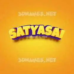 satyasai in Orange Toon style - 3D name wallpaper