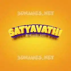satyavathi in Orange Toon style - 3D name wallpaper