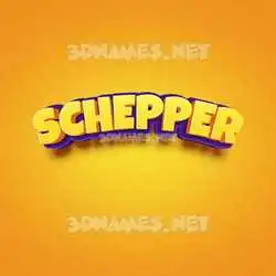 schepper in Orange Toon style - 3D name wallpaper