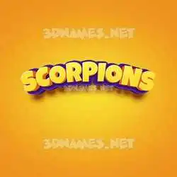 scorpions in Orange Toon style - 3D name wallpaper