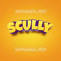 scully in Orange Toon style - 3D name wallpaper