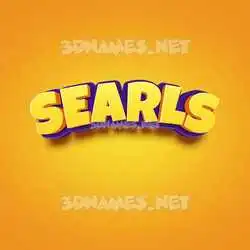 searls in Orange Toon style - 3D name wallpaper