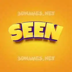 seen in Orange Toon style - 3D name wallpaper