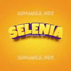 selenia in Orange Toon style - 3D name wallpaper