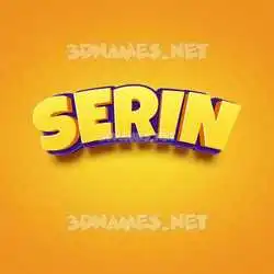 serin in Orange Toon style - 3D name wallpaper