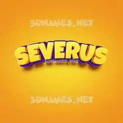 severus in Orange Toon style - 3D name wallpaper