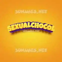 sexualchocol in Orange Toon style - 3D name wallpaper