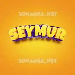 seymur in Orange Toon style - 3D name wallpaper
