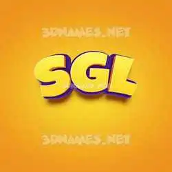 sgl in Orange Toon style - 3D name wallpaper