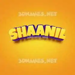 shaanil in Orange Toon style - 3D name wallpaper
