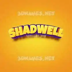 shadwell in Orange Toon style - 3D name wallpaper
