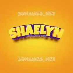 shaelyn in Orange Toon style - 3D name wallpaper