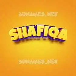 shafiqa in Orange Toon style - 3D name wallpaper