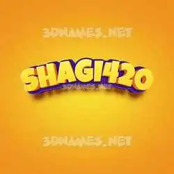 shagi420 in Orange Toon style - 3D name wallpaper