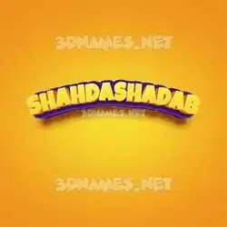 shahdashadab in Orange Toon style - 3D name wallpaper