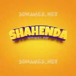 shahenda in Orange Toon style - 3D name wallpaper
