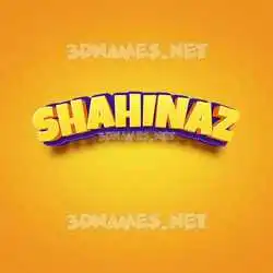 shahinaz in Orange Toon style - 3D name wallpaper
