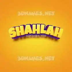 shahlah in Orange Toon style - 3D name wallpaper