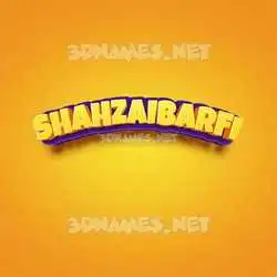 shahzaibarfi in Orange Toon style - 3D name wallpaper