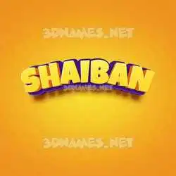 shaiban in Orange Toon style - 3D name wallpaper