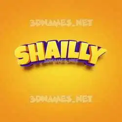 shailly in Orange Toon style - 3D name wallpaper
