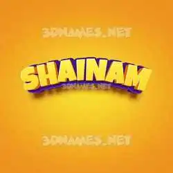 shainam in Orange Toon style - 3D name wallpaper