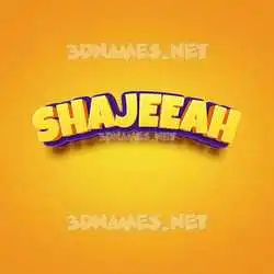 shajeeah in Orange Toon style - 3D name wallpaper