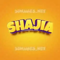 shajia in Orange Toon style - 3D name wallpaper
