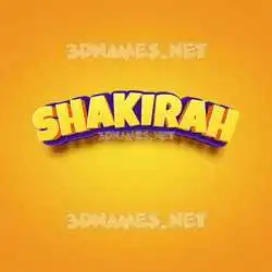 shakirah in Orange Toon style - 3D name wallpaper