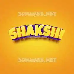 shakshi in Orange Toon style - 3D name wallpaper