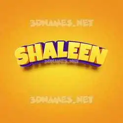 shaleen in Orange Toon style - 3D name wallpaper