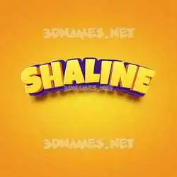 shaline in Orange Toon style - 3D name wallpaper