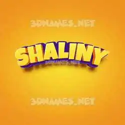 shaliny in Orange Toon style - 3D name wallpaper