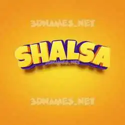 shalsa in Orange Toon style - 3D name wallpaper