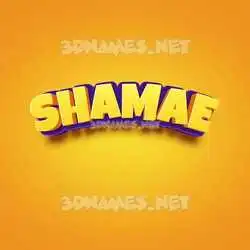 shamae in Orange Toon style - 3D name wallpaper