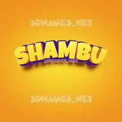 shambu in Orange Toon style - 3D name wallpaper