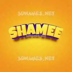 shamee in Orange Toon style - 3D name wallpaper