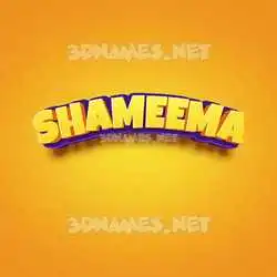 shameema in Orange Toon style - 3D name wallpaper