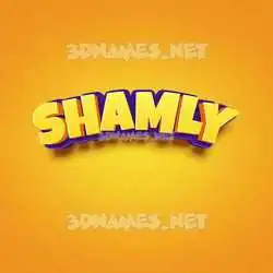shamly in Orange Toon style - 3D name wallpaper