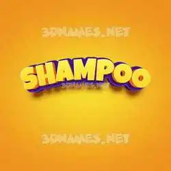 shampoo in Orange Toon style - 3D name wallpaper