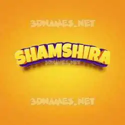 shamshira in Orange Toon style - 3D name wallpaper