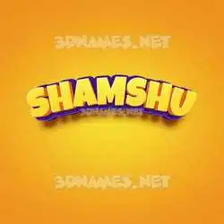 shamshu in Orange Toon style - 3D name wallpaper